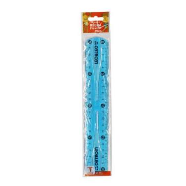 Imagem de Régua Escolar Flexível 20cm Colorida  Leo&Leo, AZUL