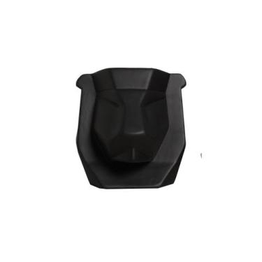 Imagem de Estatueta Cabeça de Leão em Cerâmica Decorativo Home Preto Fosco - Sar