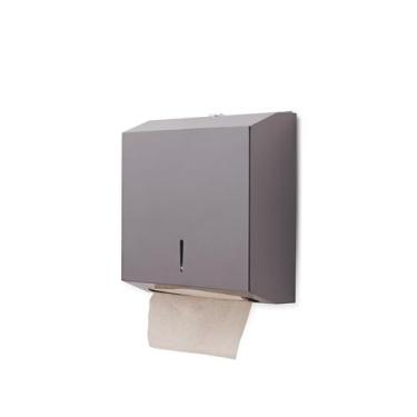 Imagem de Toalheiro Inox Preto Espelhado Papel Toalha 600 Folhas - Gadstore