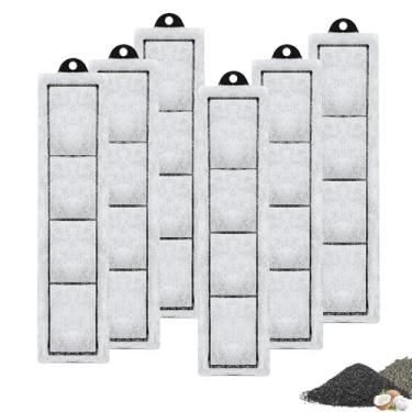 Imagem de Yoolight Pacote com 6 cartuchos de filtro RF-S compatíveis com aleta superior, cartuchos de substituição para aquários de mesa com pequenos filtros de retirada