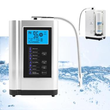 Imagem de KKSOUFX MáQuina De áGua Alcalina,Ionizador De áGua,MáQuina Ionizadora De áGua Para Casa,3,8 Pol. Lcd,Com 8.000 Litros Por Filtro, Voz Intelige,5℃~58℃, Orp De Até -500mv, Limpeza AutomáTica