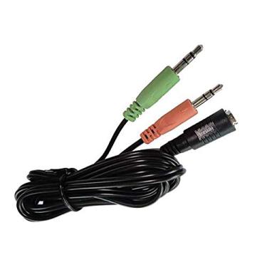 Imagem de Divisor de PC (1,8 m de comprimento) para AstroA10 A10 A40, Sennheiser, SteelSeries, Turtle Beach e fones de ouvido para jogos semelhantes: Fone de ouvido para adaptador de PC - 3,5 mm para duplo 3,5