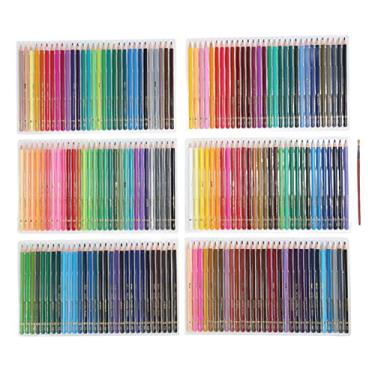 Imagem de Lápis de cor de água 7,5 mm solúvel em água rico brilho suavizando lápis de cor crianças adultos estudantes (180 Colors)