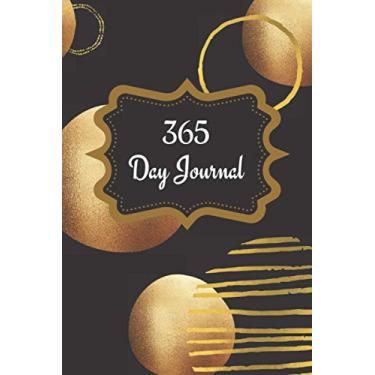 Imagem de 365 Day Journal - One Page A Day | Lined | Undated | 6x9 Daily Diary | Black and Gold Cover: Daily Diary for 365 days of Journaling. Gift for Family and Friends