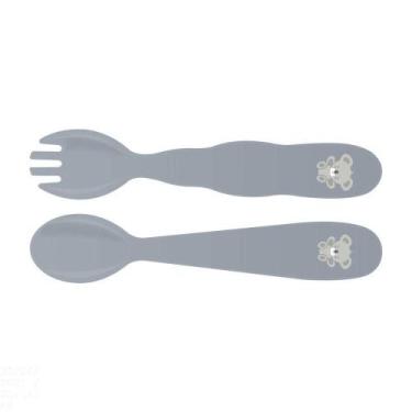 Imagem de Jogo De Talheres Infantil Tramontina Le Petit Cinza 02 Peças Tramontin