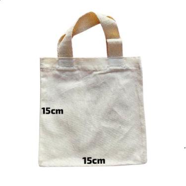 Imagem de Kit com 50 Ecobags 15x15 Ecologico 100% Algodão Cru - T2Click