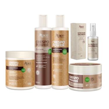 Imagem de Kit Crespo Sham, Cond, Máscara, Creme e Blend de Óleos Apse - Apse Cos
