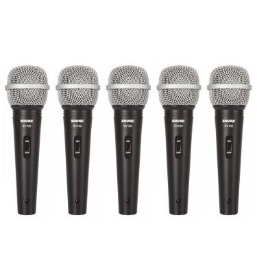 Imagem de Kit 5 Microfones Profissionais Dinâmico sv 100 - shure