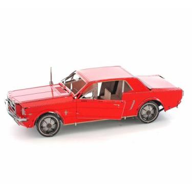 Imagem de Miniatura de montar metal earth ford mustang coupe 1965, Vermelho