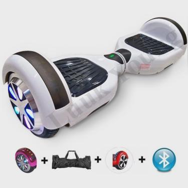 Imagem de Hoverboard Electrico Scooter Criança Infantil 6'5 Polegadas Led Na Roda Bluetooth Bateria Branco Luuk Young