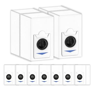 Imagem de (Pacote com 9) Sacos de pó de substituição T30s compatíveis com ECOVACS DEEBOT T30S Combo Aspirador de pó / X2 Combo Aspirador, sacos de vácuo para aspirador de pó robô, kit de acessórios de sacos de