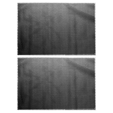 Imagem de Jogo Americano 2 Lugares Preto PVC Antiderrapante Flex Sousplat Retang