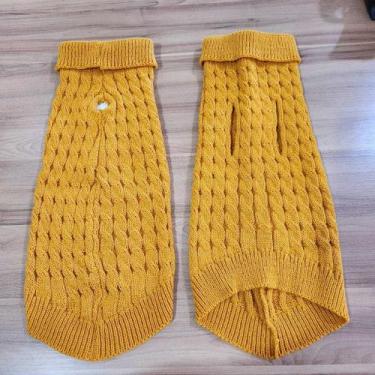 Imagem de Roupa de Cachorro Gato Frio Inverno Buraco para Coleira Pequenos Medio