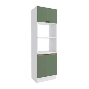 Imagem de Kit 2 Fornos Celeste Kappesberg 100% Mdf 4 Portas Branco/verde 70cm
