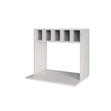 Imagem de Suporte Para Microondas Com Nicho Adega Para Cozinha Emma 60cm M12 - D'rossi Cor Branco