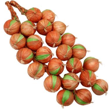Imagem de Kit 2 Decoração Tranças De Cebola Artificial Artesanal 47cm