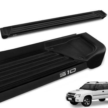 Imagem de Estribo Lateral S10 Cd 1995 A 2011 Alumínio Preto A1