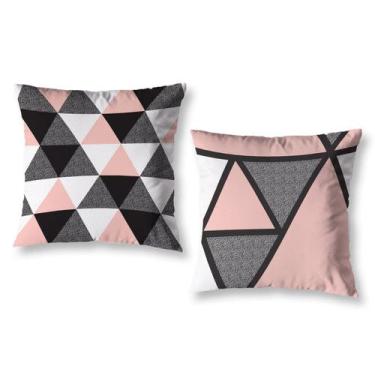 Imagem de Kit 2 Almofadas 40cm x 40cm Decorativas Estampadas Coloridas Sala Sofá