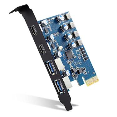 Imagem de Placa de expansão PCI Express USB 3.0, 4 portas, 2 Type-A e 2 Type-C, Windows XP/7/8/10 e Mac OS