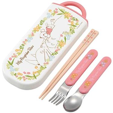 Imagem de Conjunto de utensílios My Neighbor Totoro – Inclui garfo, colher, pauzinhos e estojo de transporte reutilizáveis – Design japonês autêntico – durável, seguro para lava-louças – Totoro e Mei