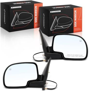 Imagem de A-Premium Par (2) Espelho elétrico de porta do motorista e do passageiro - compatível com Chevy Silverado 1500 2500 HD 3500, Tahoe e GMC Sierra 2500 HD - Espelho retrovisor externo dobrável manual aquecido