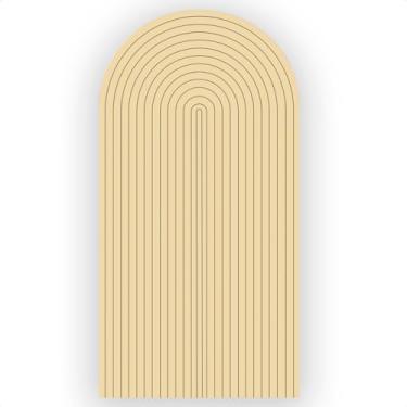 Imagem de kit festa decoração Painel Romano Capa Lisa multicolorido Para Festas Aniversario 1x2 m Decoração Tecido Elástico Veste Fácil(Ripado Bege)