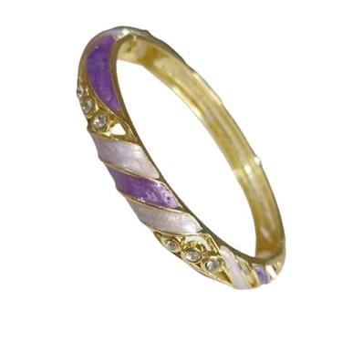 Imagem de Only My Live Home Cloisonne Colorido Esmaltado Strass Pulseira Fina Pulseira Articulada Pulseira Feminina Pulso Pequeno Presentes Modernos Joias Étnicas, Inner Diameter 2.25 inch wide 0.31 inch about