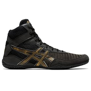 Imagem de ASICS Tênis de luta livre masculino Matcontrol 2, Preto/ouro puro, 41