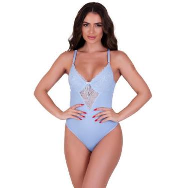 Imagem de Body com Detahe de Renda Bore Adulto Feminino Juliete - NAKA MODAS, Az