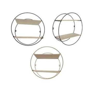 Imagem de Prateleira Decorativa De Metal Redonda Hd51401 - INTERPONTE