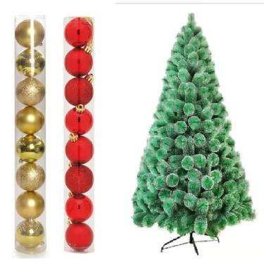 Imagem de Arvore De Natal Pinheiro Nevada 1,2 Metros 90 Galhos Enfeite - lojas v