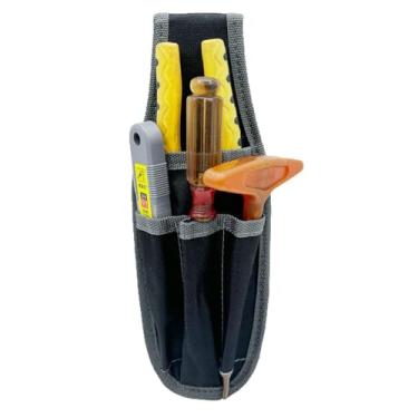 Imagem de Sanseenia Pequena bolsa de ferramentas com clipe de cinto, suporte organizador de alicates para cinto, bolsa de trabalho de mini eletricista para chaves de fenda, cortadores, cortadores
