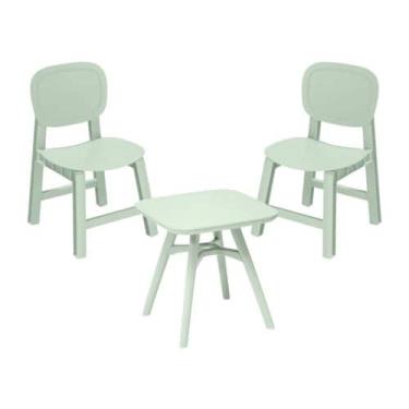 Imagem de Conjunto Infantil com 2 Cadeiras e 1 Mesa Pipa Rivatti Polipropileno (