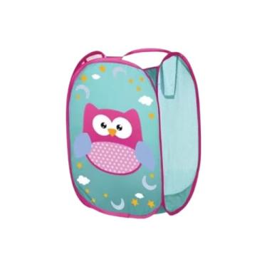 Imagem de Cesto Brinquedos e Roupas Infantil Dobrável Menino e Menina