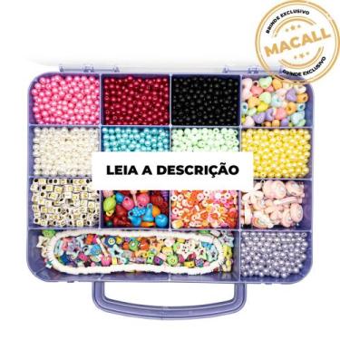 Imagem de Kit Bijuteria Miçangas 2500pçs Diversas Colar Pulseira Bolinhas - Maca