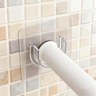 Imagem de 10 peças de varão de cortina telescópico sem perfuração resistente para banheiro, cozinha, porta, janela, uso doméstico