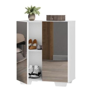 Imagem de Sapateira 2 Portas Com Espelho Nina Multimóveis V6013 Branca - MULTIMO