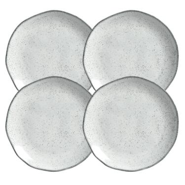 Imagem de Jogo De Pratos Raso Jantar 26Cm 4 Pçs Orgânico Echo Rustico