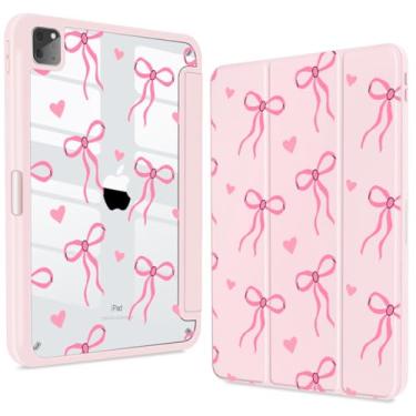 Imagem de Teryeefi Capa para iPad Air de 11 polegadas M3 (2025)/M2 (2024), iPad Air 4ª/5ª geração, iPad Pro 11 em 4ª/3ª/2ª/1ª geração - capa traseira transparente com suporte para lápis despertar/hibernar