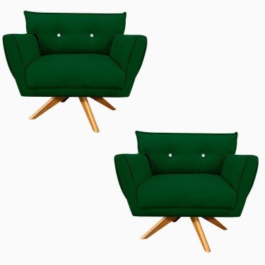 Imagem de Kit 02 Poltronas Giratória Anitta Strass Base