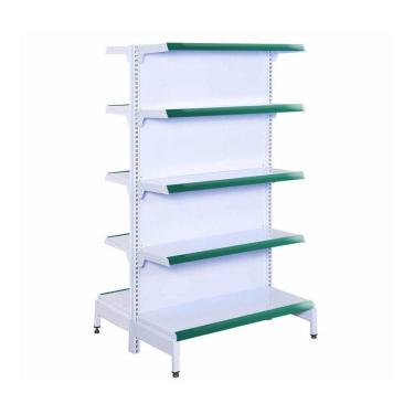 Imagem de Gôndola Prateleira Supermercado 5 Níveis 40x30 New Plus 1,70 Central Inicial Verde Sa Gôndolas