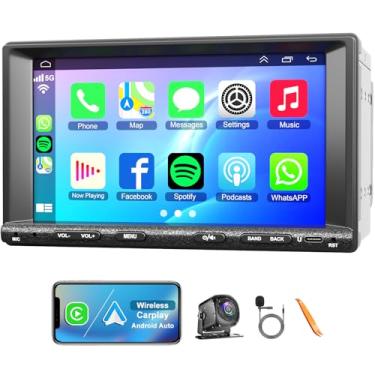 Imagem de Rádio veicular 4G + 64 GB para Nissan Sentra com Carplay e Android Auto, tela sensível ao toque Android 13 com controle de voz, Bluetooth, WiFi, GPS, SWC, EQ, FM RDS e microfone para câmera de backup