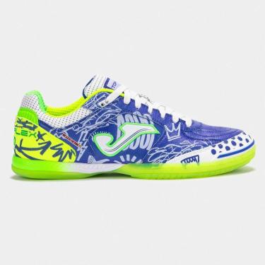 Imagem de Chuteira de Futsal Joma Top Flex Pito - Azul e Verde-Masculino