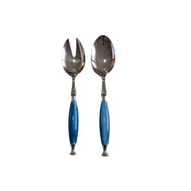 Imagem de Conjunto para Salada 2 Peças Mesa Posta Azul Country Bugatti