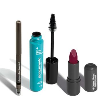 Imagem de Máscara Alongamento 10g + Lápis Esfumador Pretô 200mg + Batom Cremoso Cor 10 3,8g