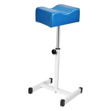 Imagem de Kokiya Apoio para os pés para pedicure e manicure, banquinho de beleza para os pés, suporte para as pernas, antiderrapante, com altura ajustável, Azul