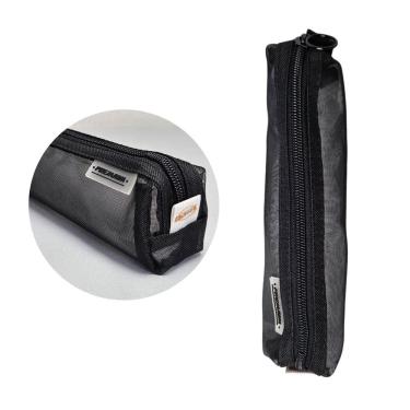 Imagem de Estojo Transparente Premium Material Escolar Organizador Caneta Lápis Borracha Volta as Aula Moderno