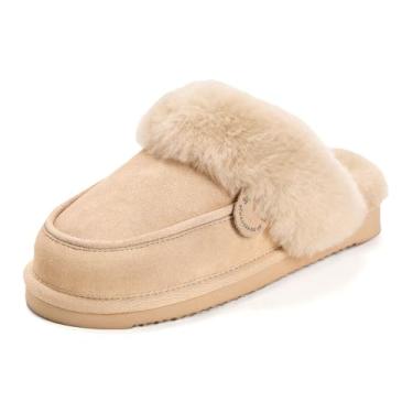 Imagem de Dearfoams Camiseta feminina Melville genuína Shearling Scuff, Arena, 37