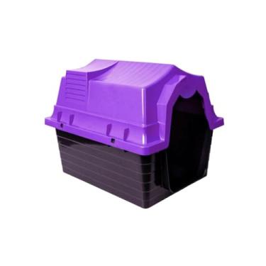 Imagem de Casinha para Cachorro N3 com Proteção UV – Refúgio Confortável e Durável para Cães Pequenos e Médios – Ventilação Ideal e Cobertura Superior (Lilás)