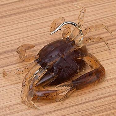 Imagem de KIMISS 2 Peças de Iscas de Pesca Macias de Silicone Isca Artificial Caranguejo Com Ganchos para Pesca Eficaz - Cores Vivas e Formato Realista para Atrair Peixes (3#)